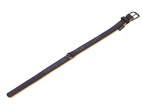 Nobby Halsband PACIFIC DELUXE dreireihig, orange L: 60cm, (50-58cm) B: 28/32mm, 1 Stück von Nobby