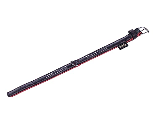 Nobby Halsband PACIFIC DELUXE zweireihig, rot L. 42cm, (33-39cm) B: 19/21mm, 1 Stück von Nobby