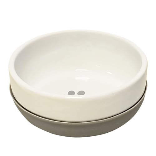 Nobby Hunde Keramik Napf SABIT rutschfest weiß/grau Ø 18 x 7 cm, 1.250 ml von Nobby