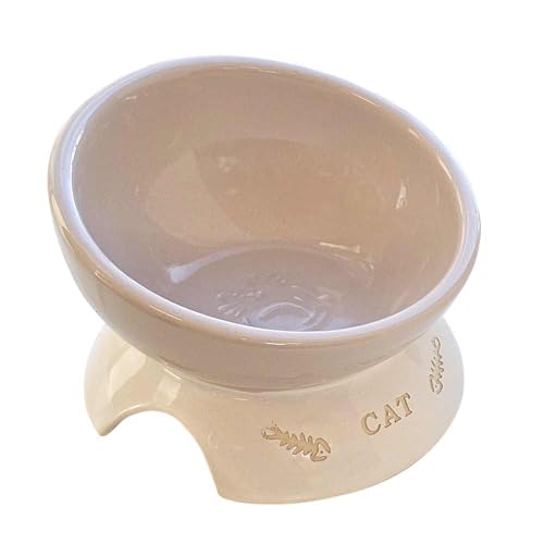 Nobby Katzen Keramiknapf erhöht CAT Creme Ø 13,5 x 9 cm, 250 ml von Nobby
