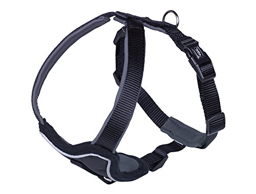 Nobby Komfort Geschirr Classic Preno, schwarz/grau L: 45-50 cm, B: 25 mm, 1 Stück von Nobby