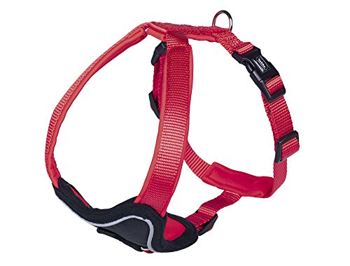 Nobby Komfort Geschirr Classic Preno, rot/rot L: 45-50 cm, B: 25 mm, 1 Stück von Nobby