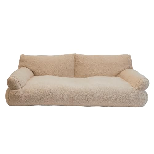 Nobby Komfort Plüschsofa Classic Teddy beige L x B x H: 120 x 75 x 36 cm von Nobby
