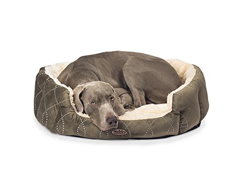 Nobby 70870 Komfortbett Oval für Hunde oder Katzen Ceno L x B x H: 66 x 57 x 22 cm, braun von Nobby