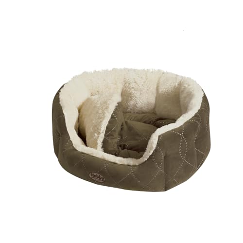 Nobby 70870 Komfortbett Oval für Hunde oder Katzen Ceno L x B x H: 66 x 57 x 22 cm, braun von Nobby