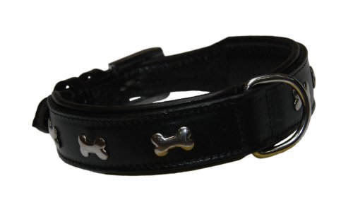 Nobby Leder Halsband CERRO, schwarz/braun 45 cm (40-44 cm), 30 mm, 1 Stück von Nobby