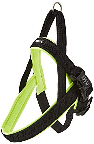 Nobby Norwegergeschirr Mesh Preno, neon gelb L: 50-64 cm + 42 cm, B: 25/35 mm, 1 Stück von Nobby