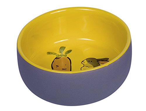 Nobby Nager Keramik Napf Carrot Plus grau/gelb Ø 11cm x 4,5 cm von Nobby
