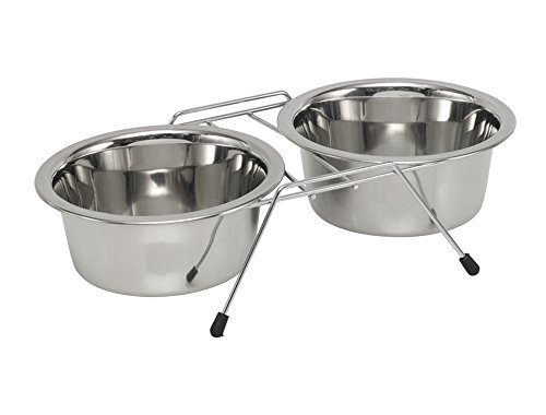 Nobby Napfständer DOUBLE DINER inkl. 2 Näpfen 2 x Ø 13,0 cm 0,40 ltr., silber Nobby Napfständer DOUBLE DINER inkl. 2 Näpfen 2 x Ø 13,0 cm 0,40 ltr., silber von Nobby