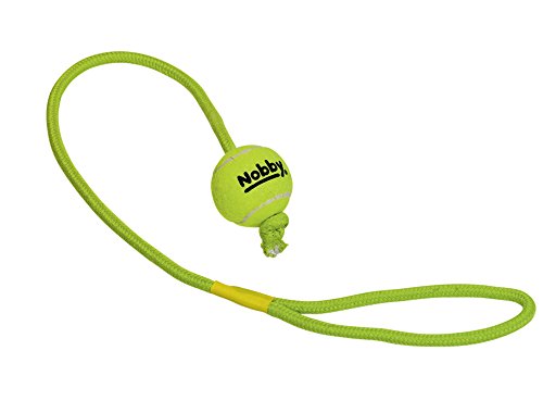 Nobby Tennisball mit Wurfschlaufe, S 5,0 cm, Seil 70 cm, 1 Stück von Nobby
