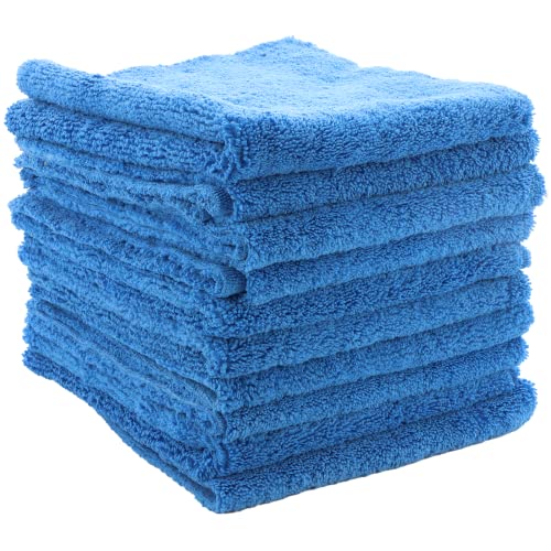 NobelClean 10* Lackschonende Mikrofasertücher mit 420 GSM - extrem saugstark und schonend weich - für kristallklare Autoscheiben ohne Streifen & Schlieren - fürs Auto und Motorrad - 41 * 41 cm von NobelClean