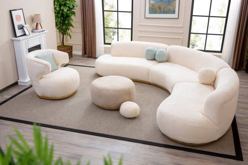 Nobelaa Sofa Moderne Eckgarnitur - Wohnzimmergarnitur "Amelia" + Sessel + Hocker Nobelaa Sofa Moderne Eckgarnitur - Wohnzimmergarnitur "Amelia" + Sessel + Hocker von Nobelaa