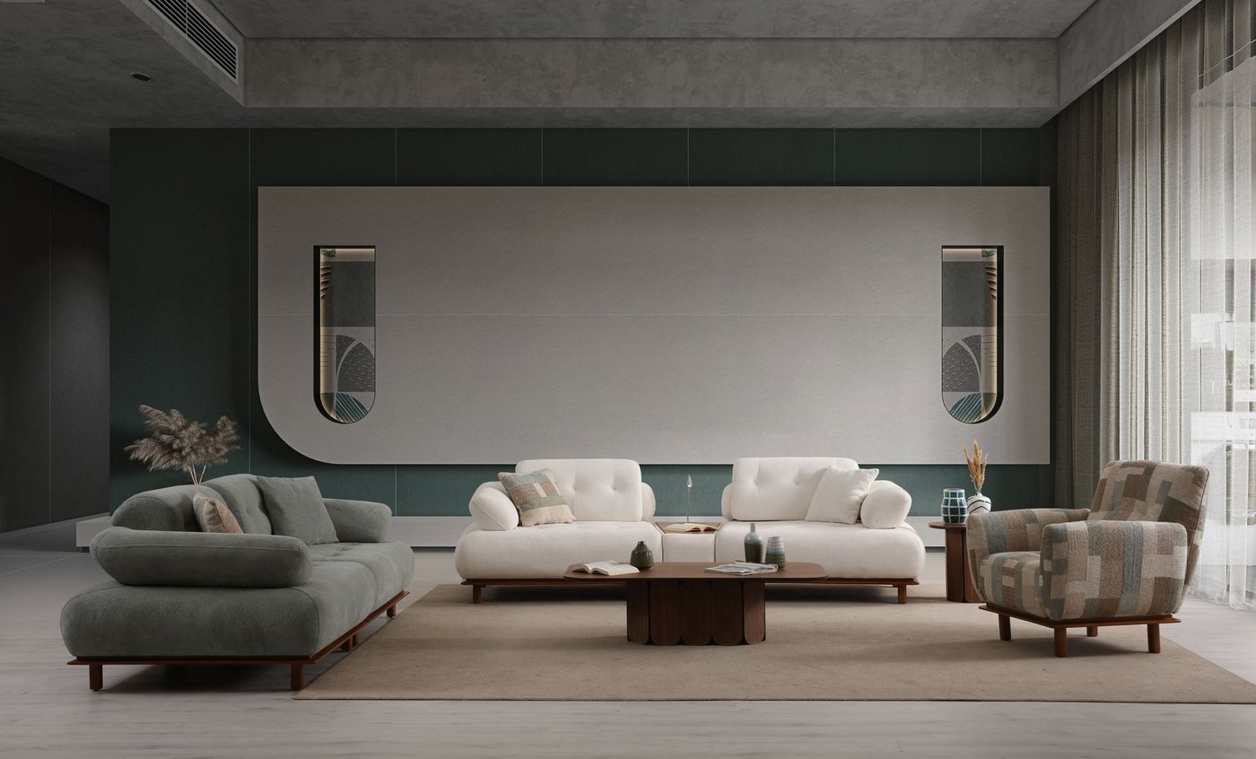 Nobelaa Sofa Sitzgruppe/Sofa Set "Bellora" 3+3+1 + Mittelkonsolentisch Nobelaa Sofa Sitzgruppe/Sofa Set "Bellora" 3+3+1 + Mittelkonsolentisch von Nobelaa