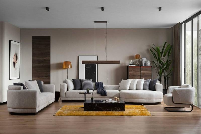 Nobelaa Sofa Sitzgruppe/Sofa Set - "Crownelia" - Ecksofa + 3-Sitzer + Sessel von Nobelaa