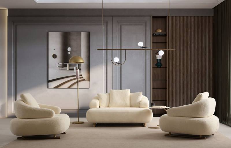 Nobelaa Sofa Sitzgruppe/Sofa Set - Wohnzimmergarnitur "Amaryllis" 2+1+1 - Beige Nobelaa Sofa Sitzgruppe/Sofa Set - Wohnzimmergarnitur "Amaryllis" 2+1+1 - Beige von Nobelaa