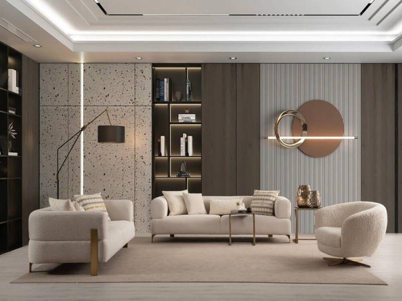 Nobelaa Sofa Sitzgruppe/Sofa Set - Wohnzimmergarnitur "Bouvardia" 3+3+1 von Nobelaa