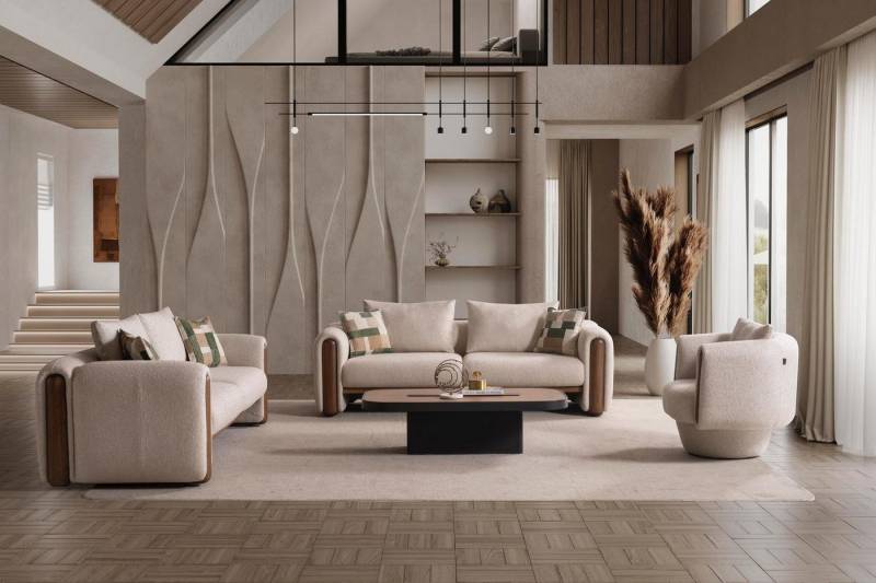 Nobelaa Sofa Sitzgruppe/Sofa Set - Wohnzimmergarnitur "Lupinella" 3+3+1 von Nobelaa