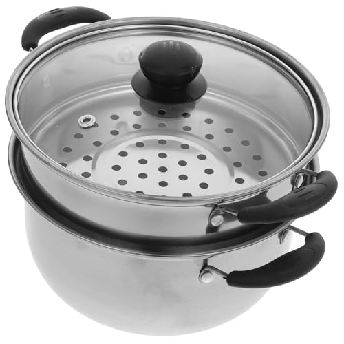 NobesOnbet Edelstahltopf, 20cm Dicker unmagnetischer Suppentopf, praktischer Haushaltsboiler mit Dampfgarer, kann für Gasinduktionsherde verwendet Werden NobesOnbet Edelstahltopf, 20cm Dicker unmagnetischer Suppentopf, praktischer Haushaltsboiler mit Dampfgarer, kann für Gasinduktionsherde verwendet Werden von NobesOnbet