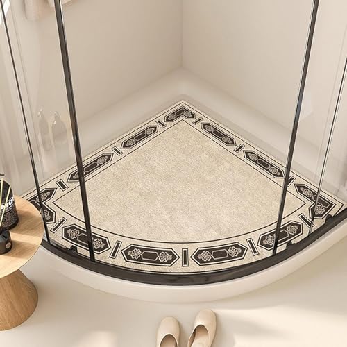 NobesOnbet Fächerförmige Duschmatte, Duschraummatte, rutschfeste Badewannenmatte, Badezimmer weiche Luffa Anti-Schimmel-PVC-Badewannenmatte,75 * 75CM NobesOnbet Fächerförmige Duschmatte, Duschraummatte, rutschfeste Badewannenmatte, Badezimmer weiche Luffa Anti-Schimmel-PVC-Badewannenmatte,75 * 75CM von NobesOnbet
