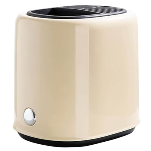 NobesOnbet Küchenutensilienregal, Arbeitsplattenutensilienmanager, Küchenmesserhalter, Essstäbchen, Löffel, multifunktionale integrierte Abtropfvorrichtung (beige) von NobesOnbet
