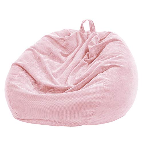 Nobildonna Sitzsackstuhl für Kinder und Erwachsene, nur Bezug (Keine Füllung) für Sofa-Stofftiere, 110 x 89 cm(Rosa) von Nobildonna