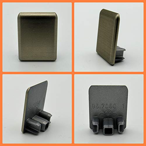 Nobilia 2X Endkappe für 16 mm Wangenschuh Breite 20 mm Endstück Abschlusskappe Wellmann Burger Bauformat Küche Stollen Wange 16 mm von Nobilia