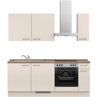 nobilia Küchenzeile ""Laser I", Ausrichtung wählbar, Breite 210 cm" vormontiert, wahlw. mit unterschiedlichen E-Geräten-Sets von Nobilia