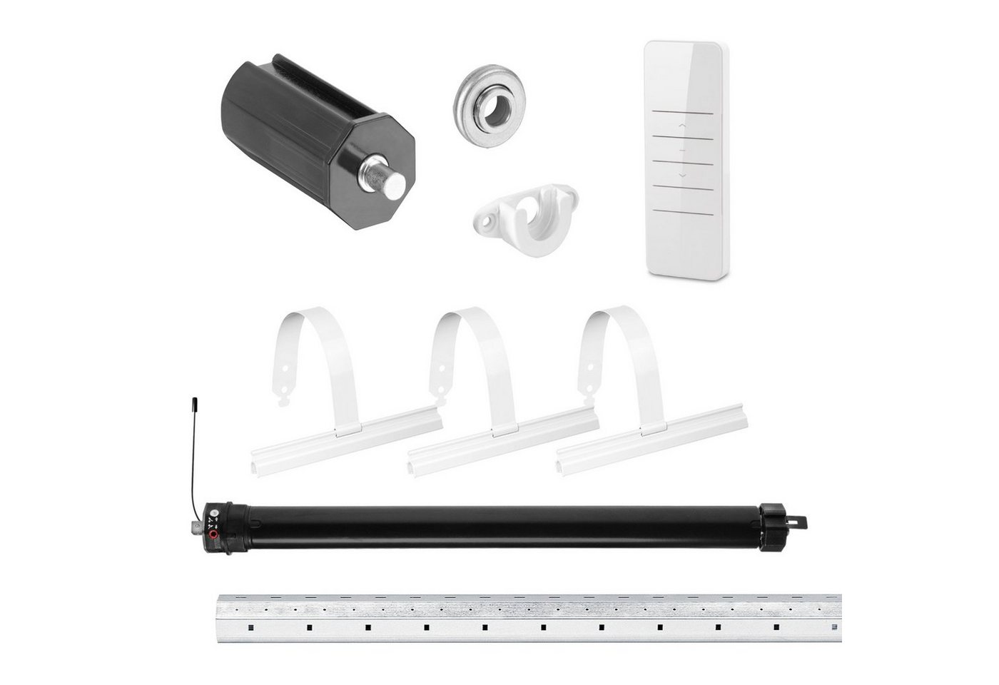 Nobily Achtkantwelle Rollladen-Set mit Mini Rollladenmotor, inkl. Mechanik-Set, 40 mm Durchmesser, 1-St., 13Nm/36kg von Nobily