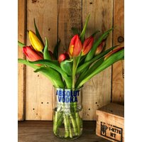 Absolut Vodka 0, 7L, Upcycling Blumenvase, Küchenhelfer, Windlicht von NobirdCollection