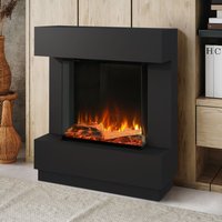 Noble Flame Aurora [Stand-Elektrokamin]: Schwarz-grau - smoky dark / Rauchquarz von Noble Flame