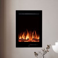 Noble Flame Lenox schwarz [Elektrokamin Wandeinbau/wandhängend] von Noble Flame