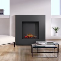 Noble Flame Santo 1100 BS [Opti-myst LED Elektrokamin]: Schwarz - Schwarz, spiegelnd von Noble Flame