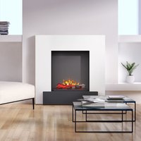 Noble Flame Suva 1100 FS [Opti-myst Elektrokamin mit Heizung]: Weiß - Schwarz, spiegelnd von Noble Flame