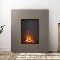 Noble Flame Suva 950 BS [Opti-myst Elektrokamin mit Heizung]: Beigegrau - Schwarz, spiegelnd von Noble Flame