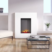 Noble Flame Suva 950 BS [Opti-myst Elektrokamin mit Heizung]: Weiß - Schwarz, pulverbeschichtet von Noble Flame