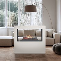 Noble Flame Venturo [moderner Raumteiler Elektrokamin Opti-myst LED]: Weiß von Noble Flame