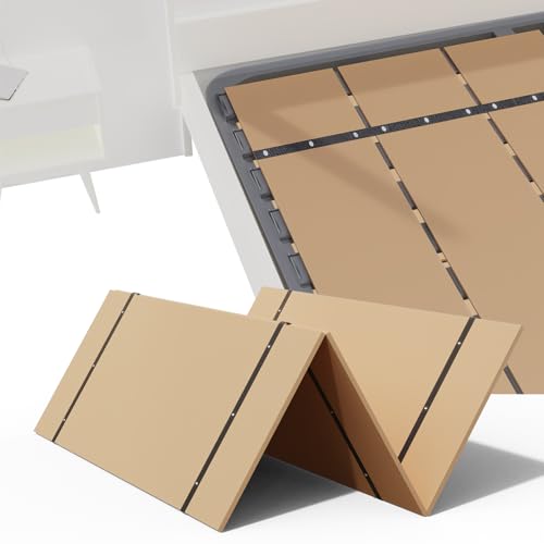 NobleRealm® Doppelbett Größe XL (96,5 x 193 cm) Heavy Duty Bettpaneele Faltbare Boxspring Bunkie Board Bettstützlatten | Modulares Portabilitätsdesign, einfacher Aufbau, faltbar von Noble Realm