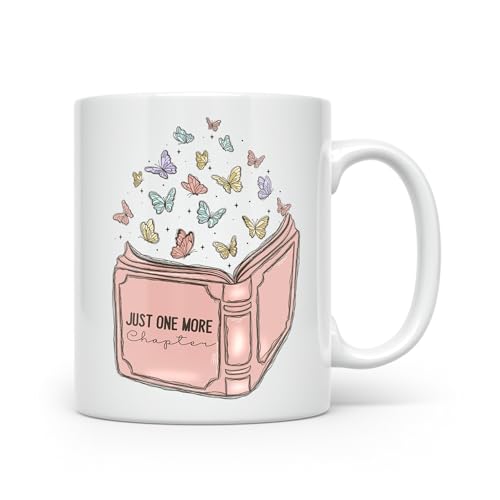 Noble & Page - Kaffeetasse aus Keramik - Runde Tasse - 11 fl oz - Nur ein weiteres Kapitel - Schmetterling-Design - Handbedruckt in UK - Spülmaschinenfest - Perfekt für Buchliebhaber Noble & Page - Kaffeetasse aus Keramik - Runde Tasse - 11 fl oz - Nur ein weiteres Kapitel - Schmetterling-Design - Handbedruckt in UK - Spülmaschinenfest - Perfekt für Buchliebhaber von Noble & Page