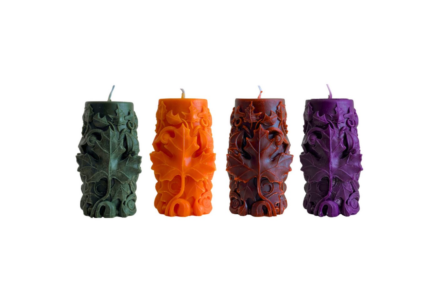 NoblesBox Formkerze NobleBox Kerze aus Bienewachs - Handgemacht - Form- Dekokerz - 4 Sets (Formkerzen) von NoblesBox