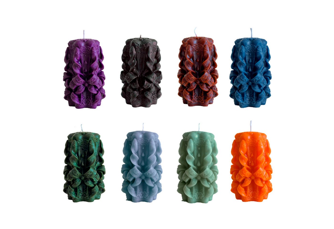 NoblesBox Formkerze NobleBox Kerze aus Bienewachs - Handgemacht - Form- Dekokerz - 4 Sets (Formkerzen) von NoblesBox