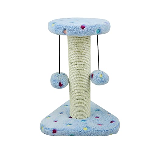 Nobleza - Katzenbaum mit Pfosten-Sisal-Kratze Kätzchen Spielturm mit Hängespielzeug Kleine Katze Kletteraktivitätszentrum, Blau, 20 * 22 * 28cm von Nobleza