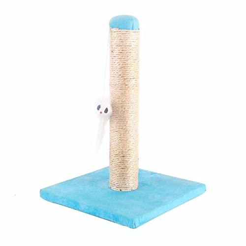 Nobleza - Katzenbaum mit Pfosten-Sisal-Kratze Kätzchen Spielturm mit Hängespielzeug Kleine Katze Kletteraktivitätszentrum, Blau, 25 * 25 * 35cm von Nobleza