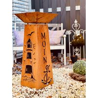 Dekosäule Mit Abnehmbarer Pflanzschale Gartendeko Rost Säule Leuchtturm Moin Handmade Geschenkidee Metallsäule Von Nobly Hart.de von NoblyHart