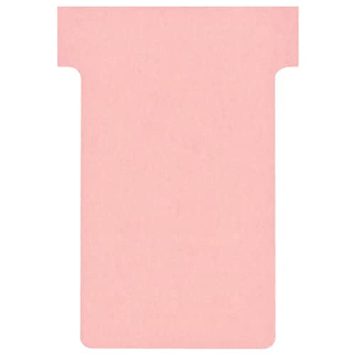 Nobo Kartentafel Zubehör T-Karten, Index 2, 100 Stück, pink von Nobo