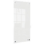 Nobo Kleine Wandmontierbare Whiteboard-Tafel 1915603 Trocken Abwischbar Glasoberfläche Rahmenlos 300 x 600 mm Weiß von Nobo