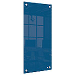 Nobo Kleine Wandmontierbare Whiteboard-Tafel 1915607 Trocken Abwischbar Glasoberfläche Rahmenlos 300 x 600 mm Blau von Nobo