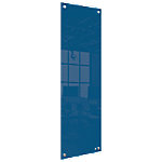 Nobo Kleine Wandmontierbare Whiteboard-Tafel 1915608 Trocken Abwischbar Glasoberfläche Rahmenlos 300 x 900 mm Blau von Nobo