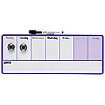 Nobo Mini Wandmontierbares magnetisches Whiteboard Wochenplaner 1904048 Lackierter Stahl 360 x 140 mm Weiß, Violett von Nobo