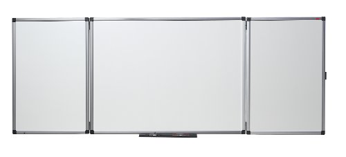 Nobo Prestige Zusammenklappare, Trocken Abwischbare Tafel, Mit Stiftablage, 1200 x 900, Aluminium-Rahmen, Weiß, 41138302 von Nobo