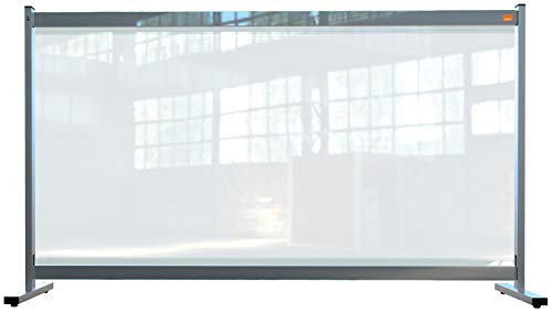 Nobo Schreibtisch-Trennwand, durchsichtige Schutztrennwand aus PVC-Folie, Hygieneschutz, Premium Plus, 1470x860mm, 1915548, W 1470 x H 860 von Nobo